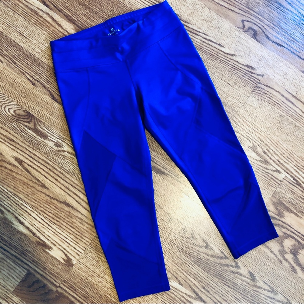 Athleta Cropped Mesh-Cutout Pant